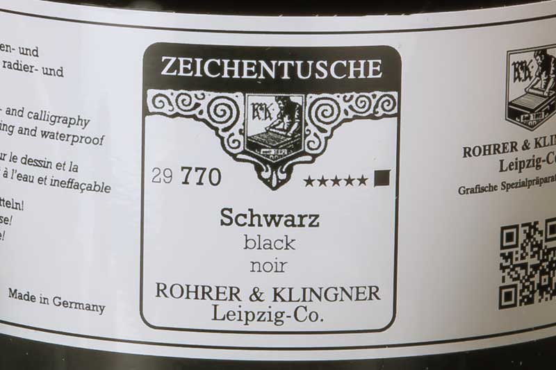 produkt_grid_zeichentusche_2-1 Rohrer and Klingner Zeichentusche 1L Schwarz #770