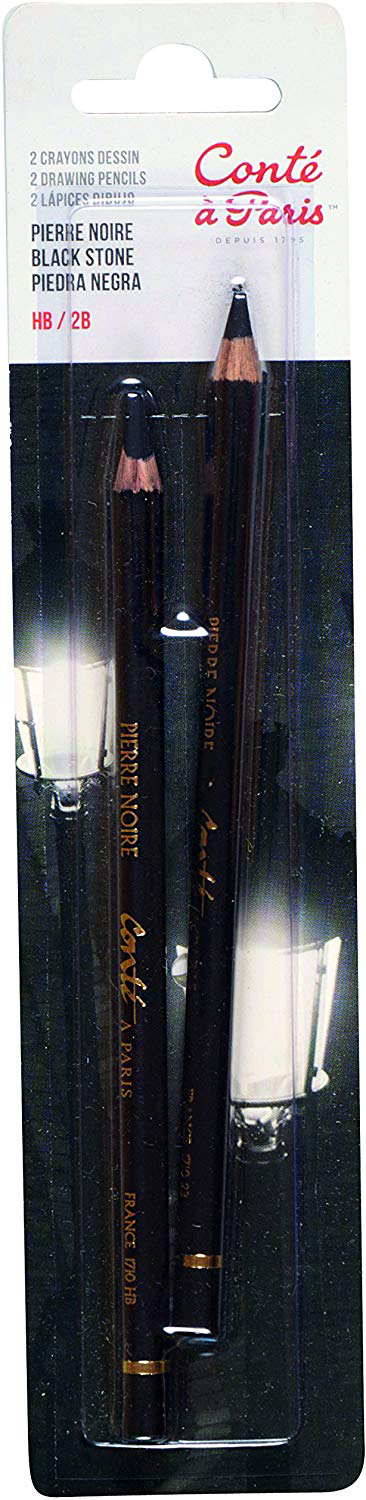 conteaparis6BctsajtIT87X Conte a Paris Schwarzsteinstifte 2er Set (HB/2B)